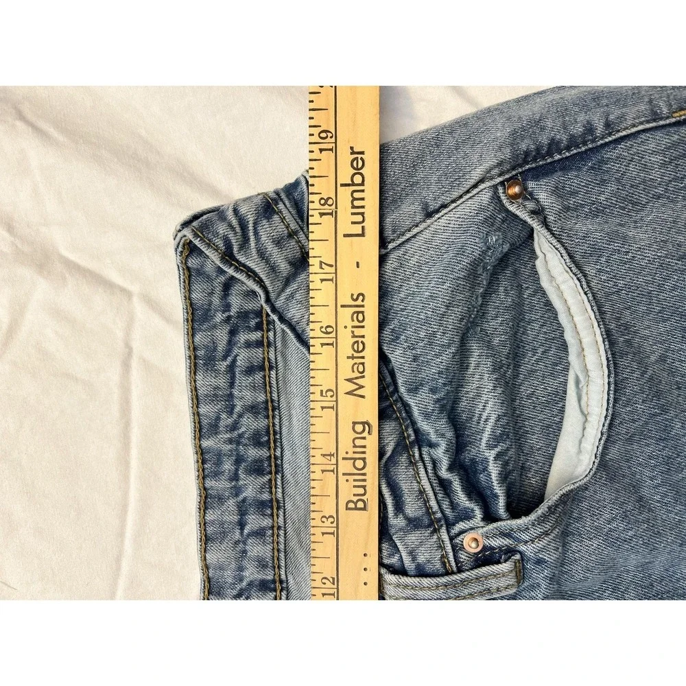 Wild Fable Jeans Womens 16 Blue High Rise Straight Distressed Denim‎ Pants